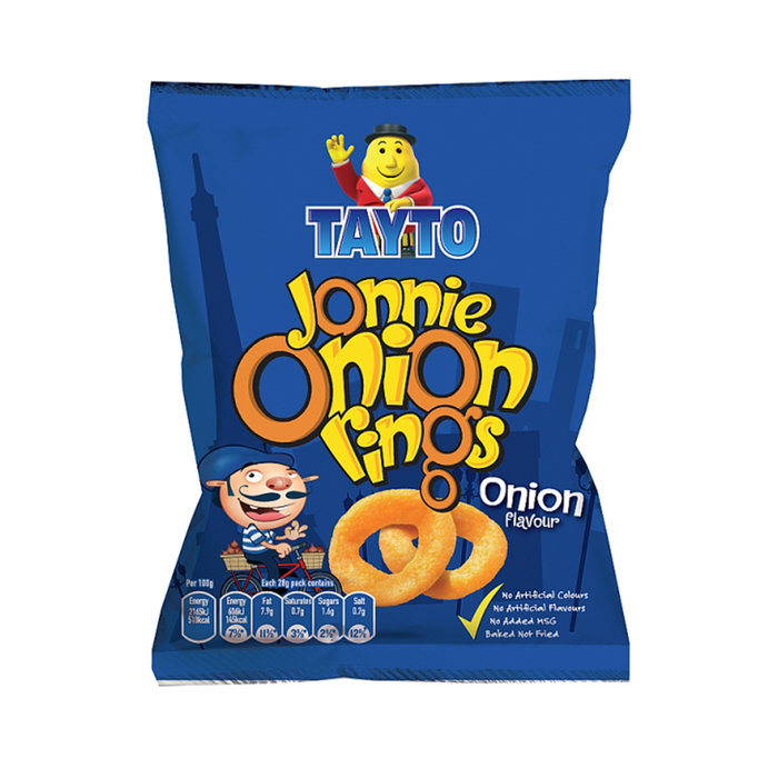 Box of Tayto Jonnie Onion Rings | Box of 50 Packets (28g)