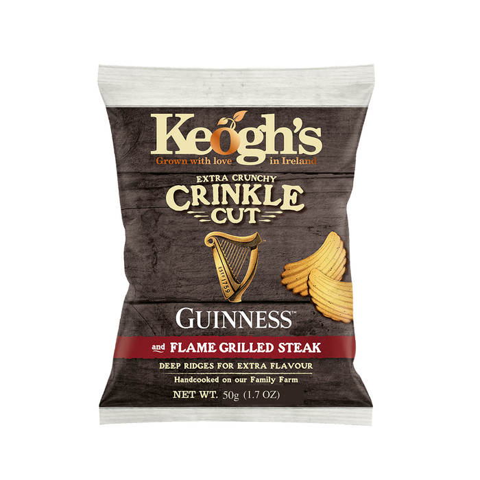 Keoghs Crinkle Cut Guinness and Flame Grilled Steak | 24 x 50g
