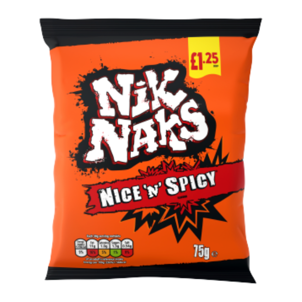 Nik Naks Nice and Spicy | Box of 20 Packets (75g)