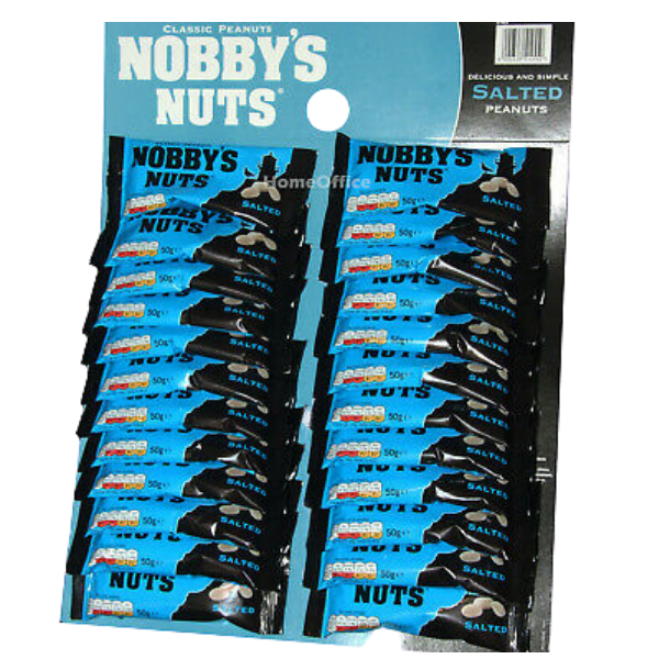 Salted Nobbys Nuts | Card of 24 Packets (50g)
